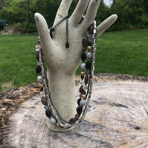 Cookie Lee multi strand beaded necklace.